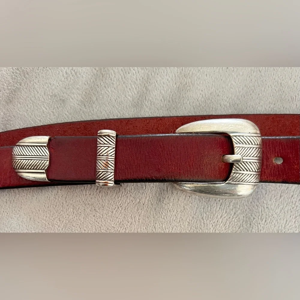 Vintage BOB DICKENS Handmade Sterling Silver Ranger Belt - 1999